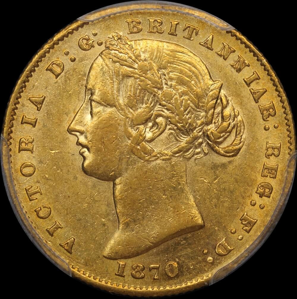 1870 Sydney Mint Type II Sovereign PCGS AU58 product image