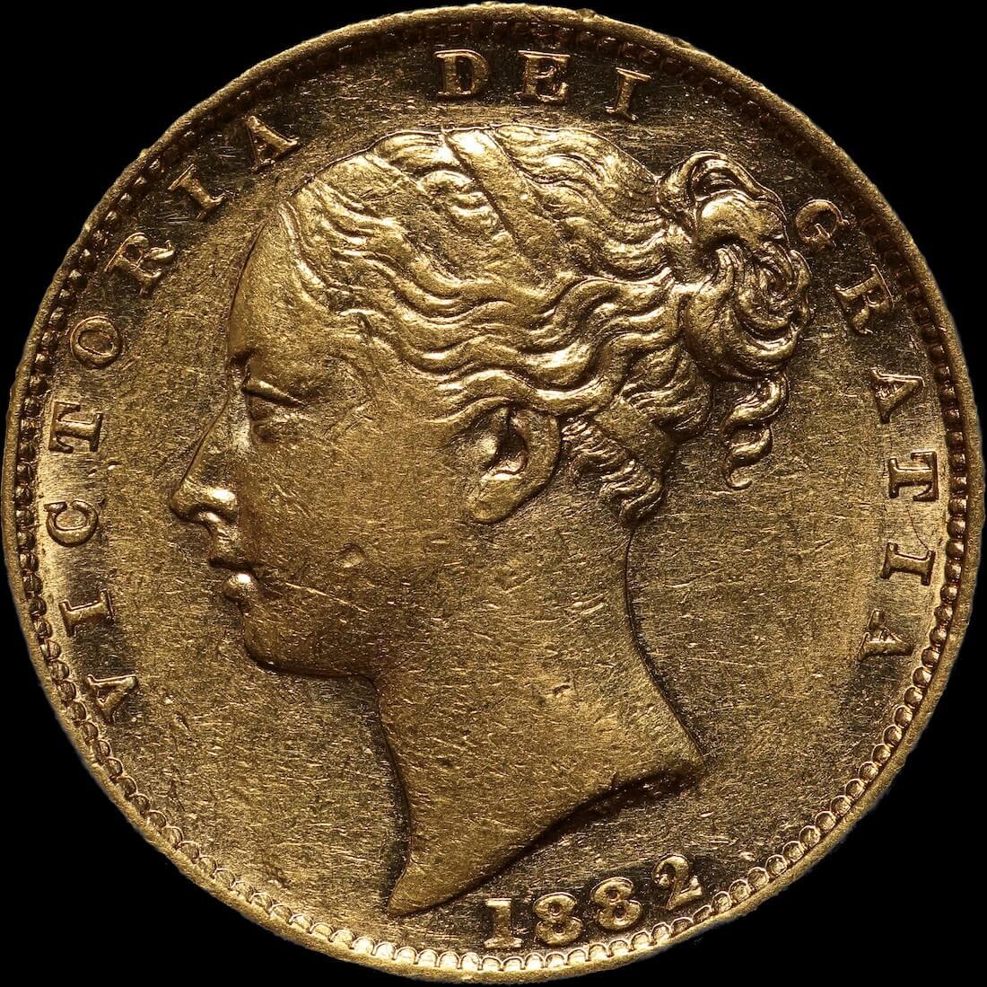 1882 Melbourne Shield Sovereign about EF product image