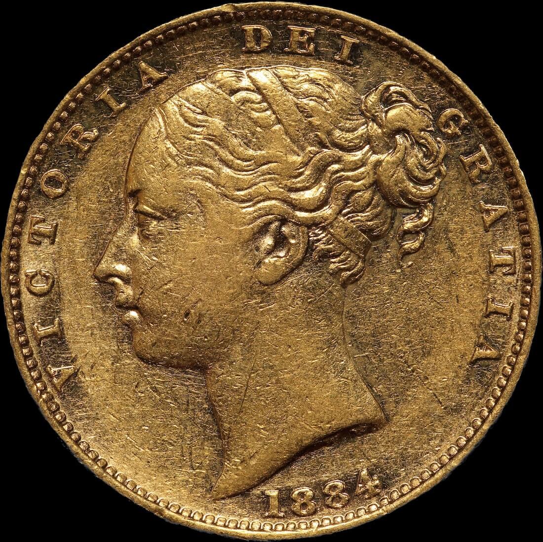 1884 Melbourne Shield Sovereign good VF product image