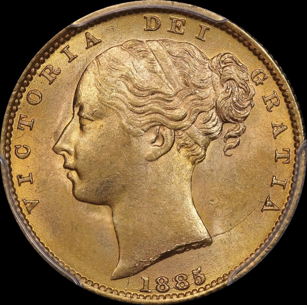 1885 Sydney Shield Sovereign Choice Unc (PCGS MS63) product image