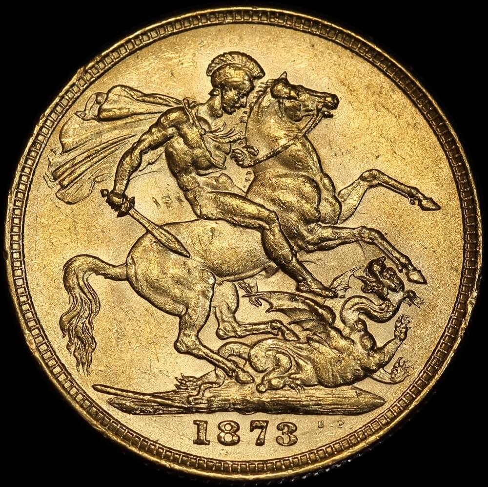 1873 Melbourne Young Head Sovereign about Unc product image