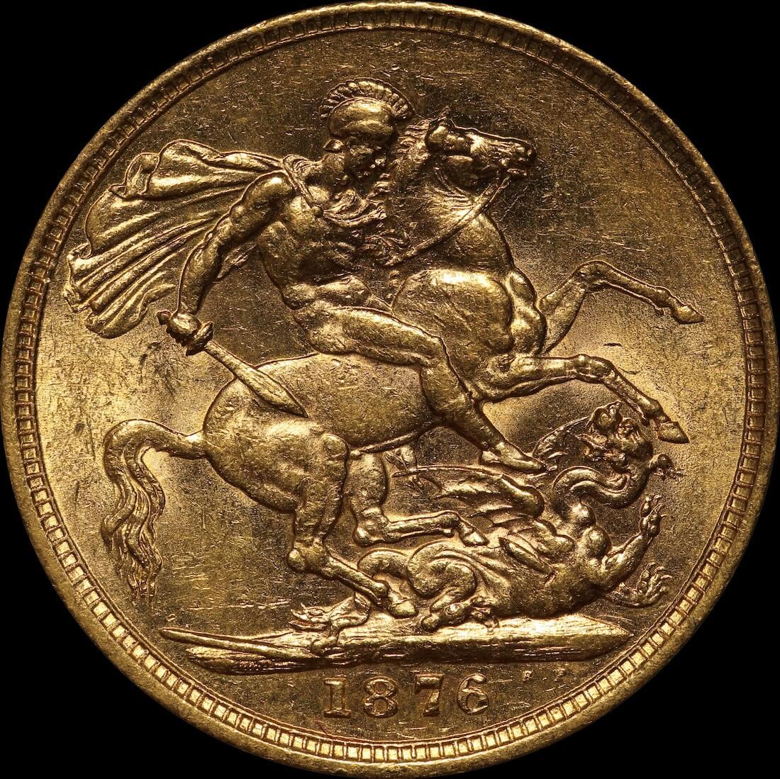 1876 Sydney Young Head Sovereign Extremely Fine product image