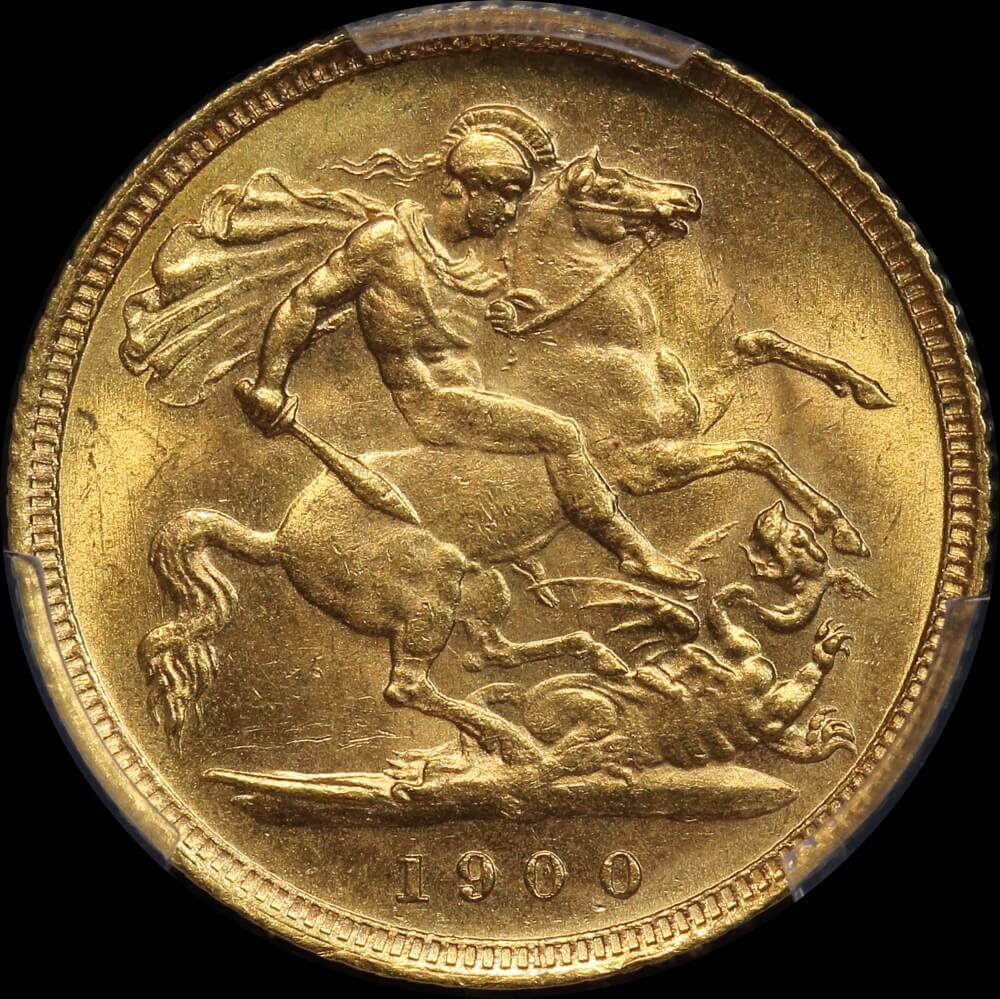 1900 Sydney Veiled Head Half Sovereign PCGS MS63 product image