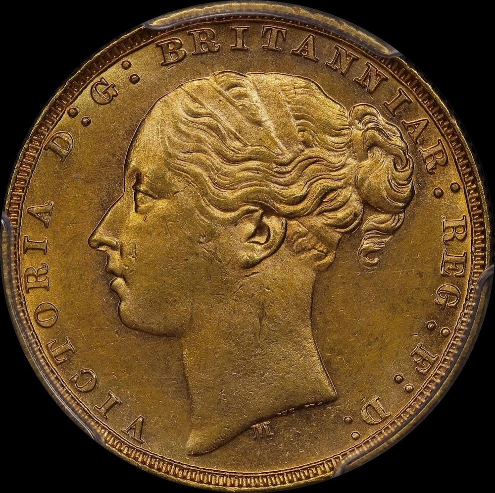 1880 Melbourne Young Head Sovereign Unc (PCGS MS62) product image