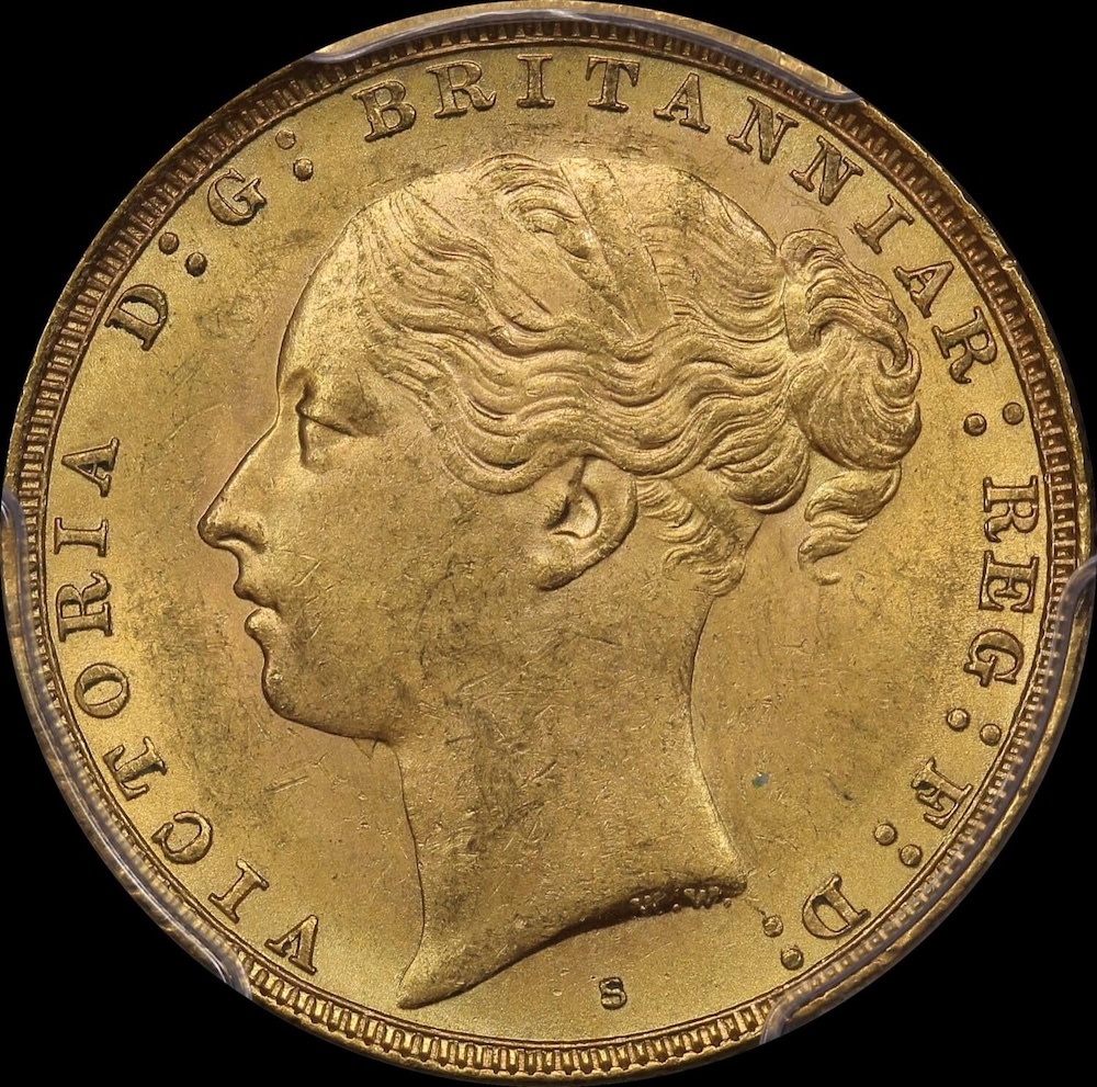 1882 Sydney Young Head Sovereign Unc (PCGS MS62) product image