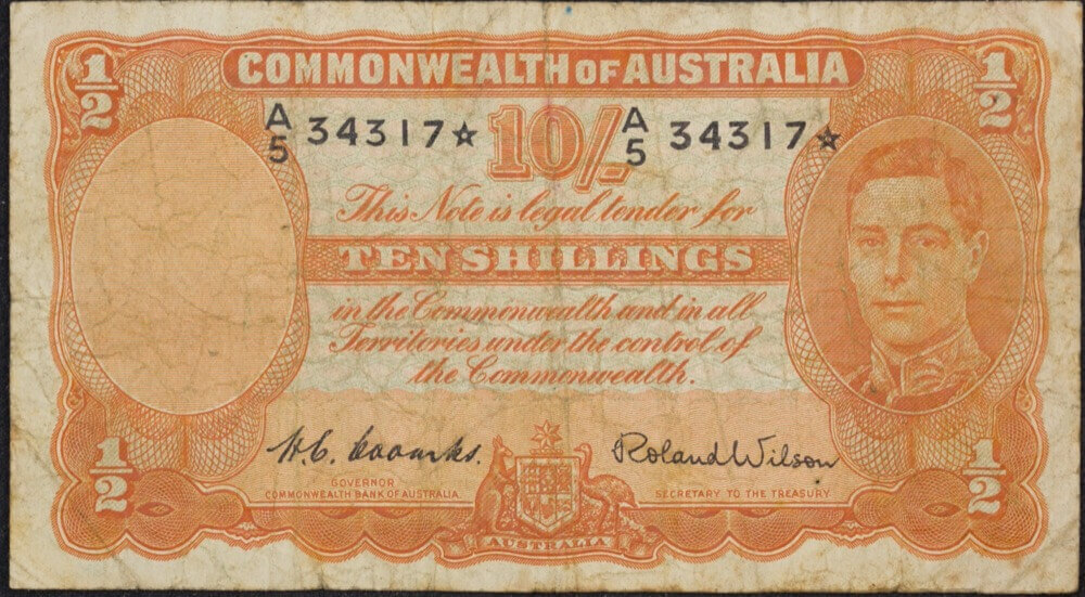 1952 Ten Shilling Coombs/Wilson R15S Fine product image