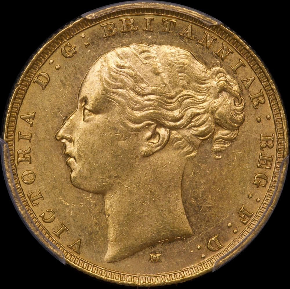 1883 Melbourne Young Head Sovereign PCGS MS63 product image
