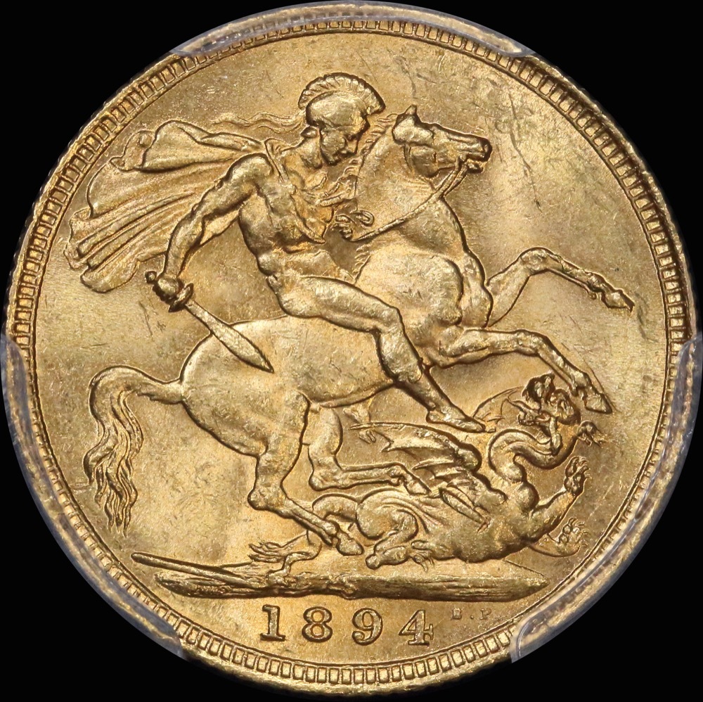 1894 Sydney Veiled Head Sovereign Unc (PCGS MS62) product image