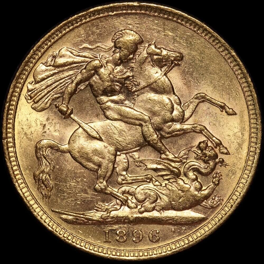 1896 Melbourne Veiled Head Sovereign about Unc product image