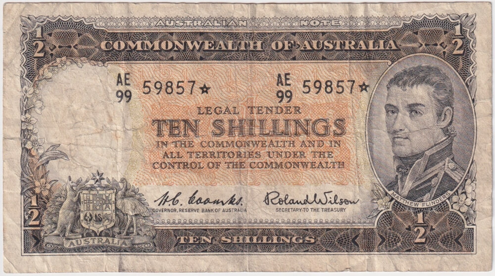 1961 Ten Shilling Coombs/Wilson R17S Very Good product image