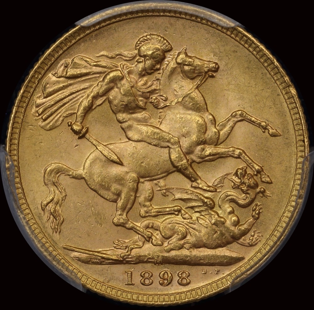 1898 Melbourne Veiled Head Sovereign Choice Unc (PCGS MS63) product image