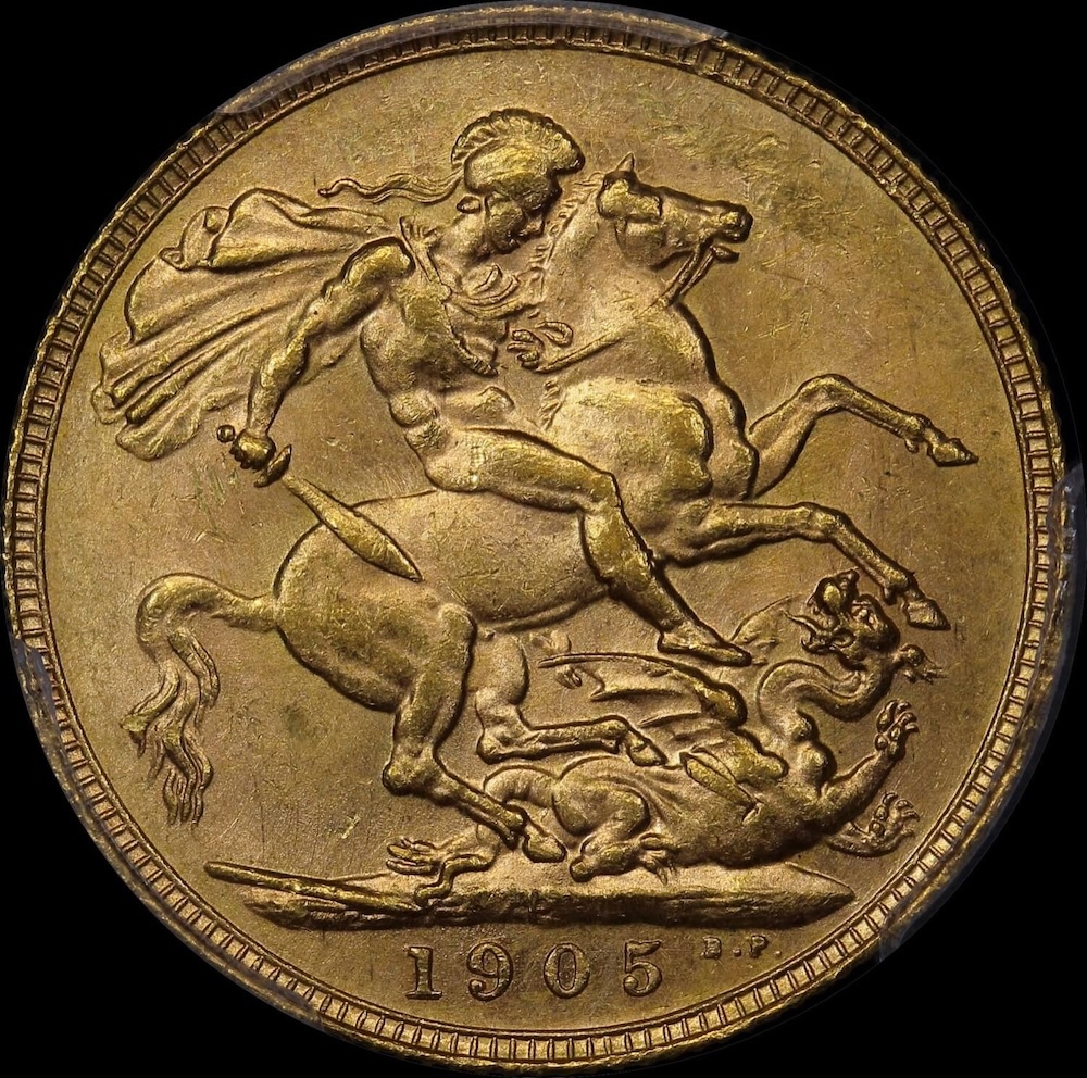 1905 Perth Edward VII Sovereign Unc (PCGS MS62) product image