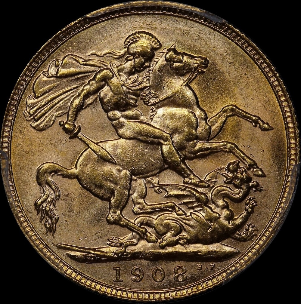 1908 Perth Edward VII Sovereign Unc (PCGS MS62) product image