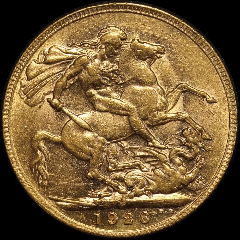 1926 Perth George V Large Head Sovereign good EF product image