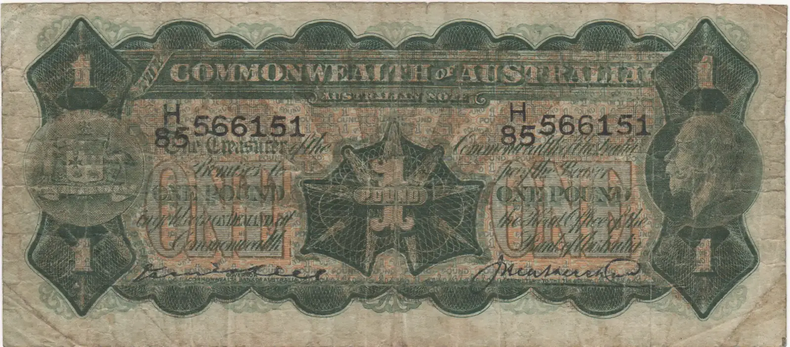 1927 One Pound Kell/Heathershaw R25 Very Good product image