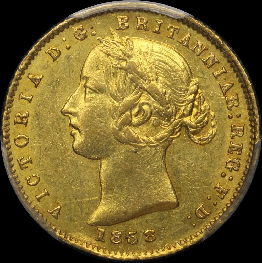 1858 Sydney Mint Type II Half Sovereign PCGS AU55 product image
