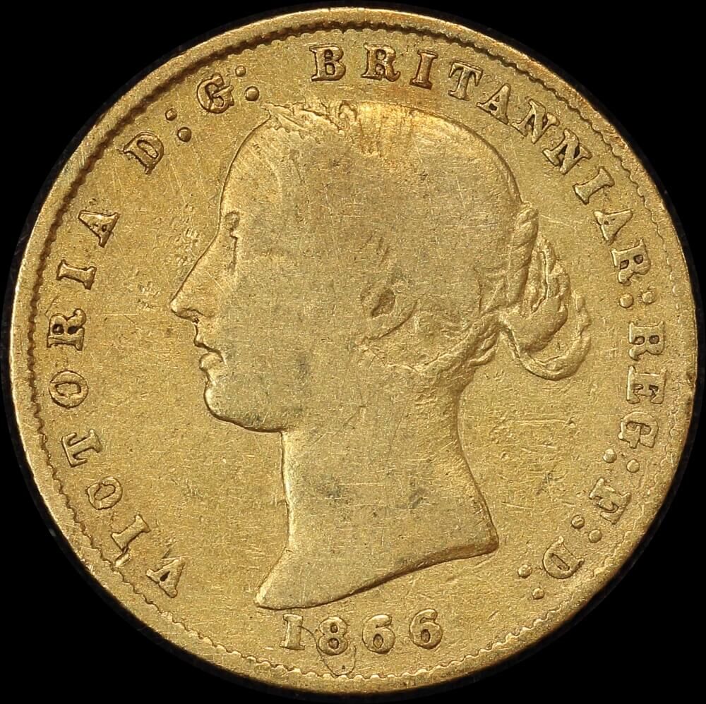 1866 Sydney Mint Type II Half Sovereign Very Good product image