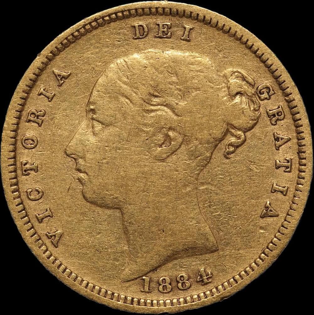 1884 Melbourne Young Head Half Sovereign Fine product image