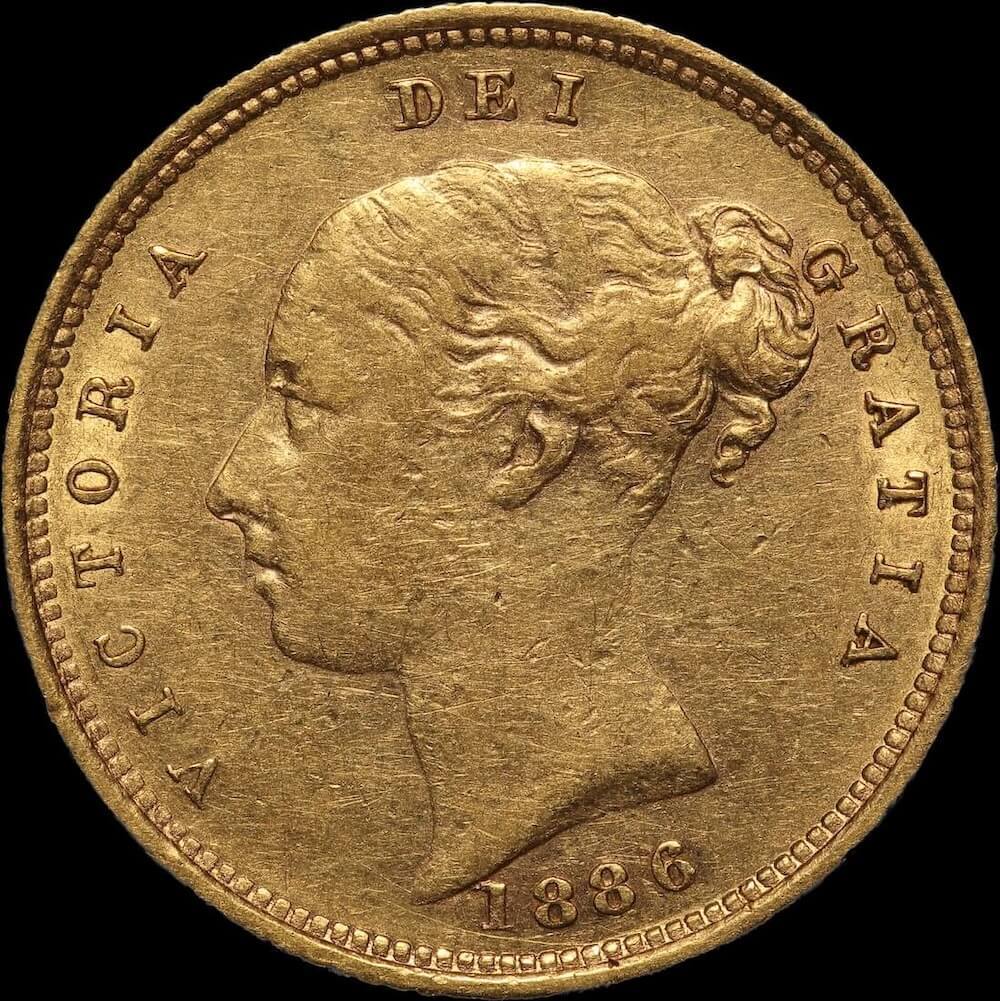 1886 Sydney Young Head Half Sovereign Very Fine product image