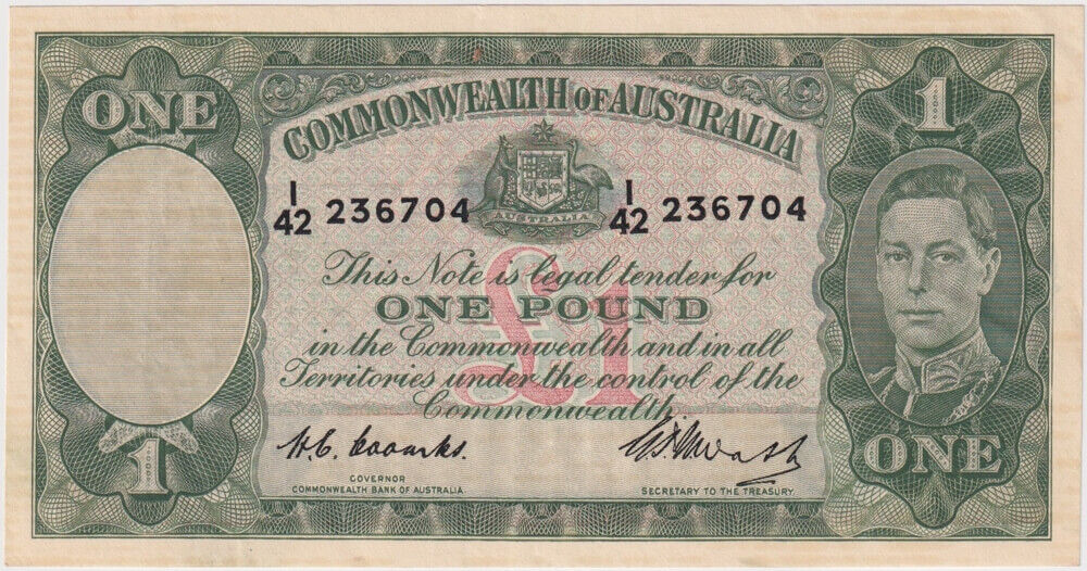 1949 One Pound Coombs/Watt R31 about VF product image