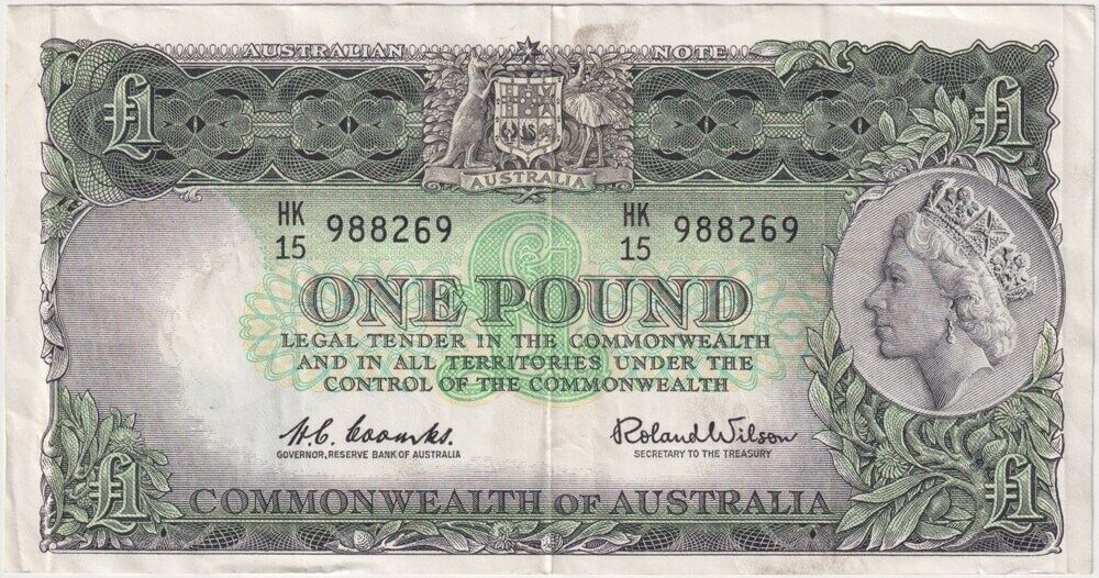 1961 One Pound Coombs/Wilson R34B about EF product image