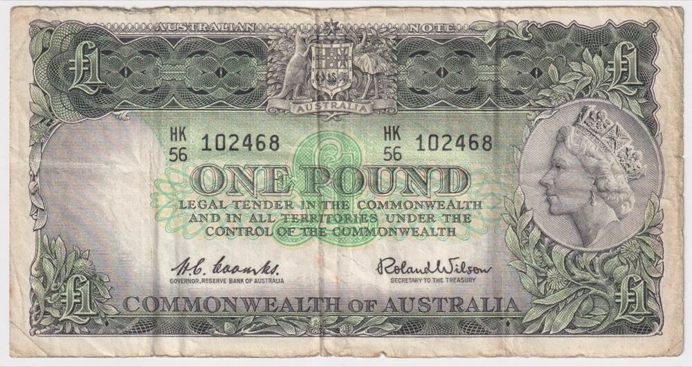 1961 One Pound Coombs/Wilson R34B Very Good product image