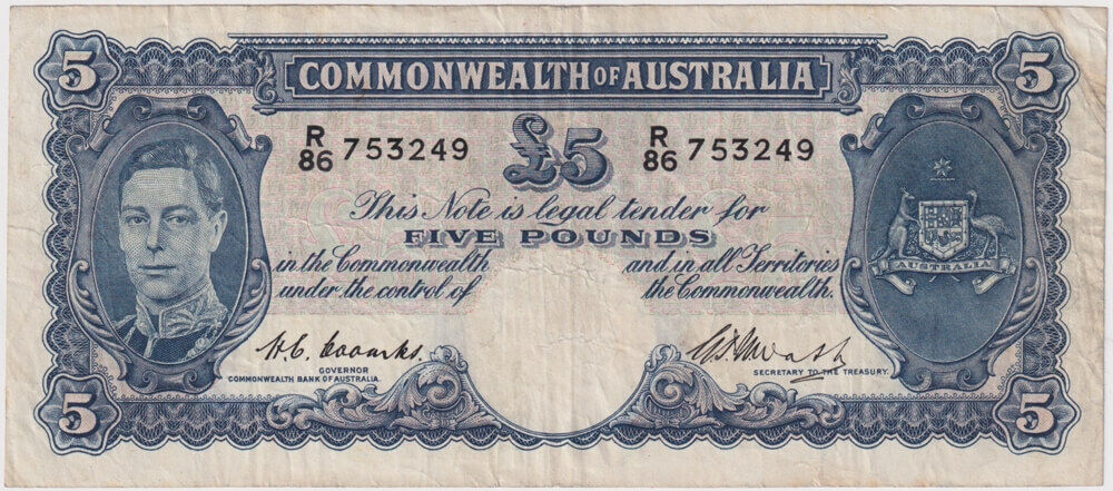 1949 Five Pound Coombs/Watt R47 Very Fine product image