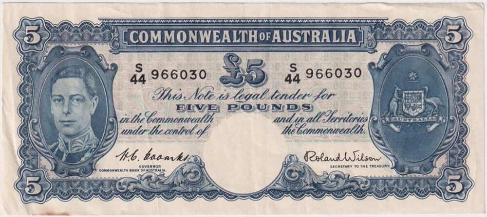 1952 Five Pound Coombs/Wilson R48 about EF product image