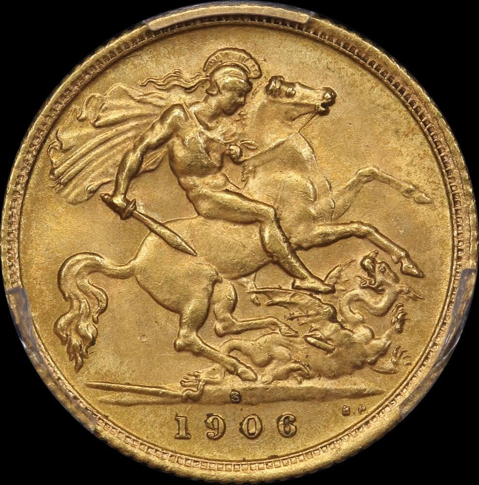 1906 Sydney Edward VII Half Sovereign Unc (PCGS MS61) product image