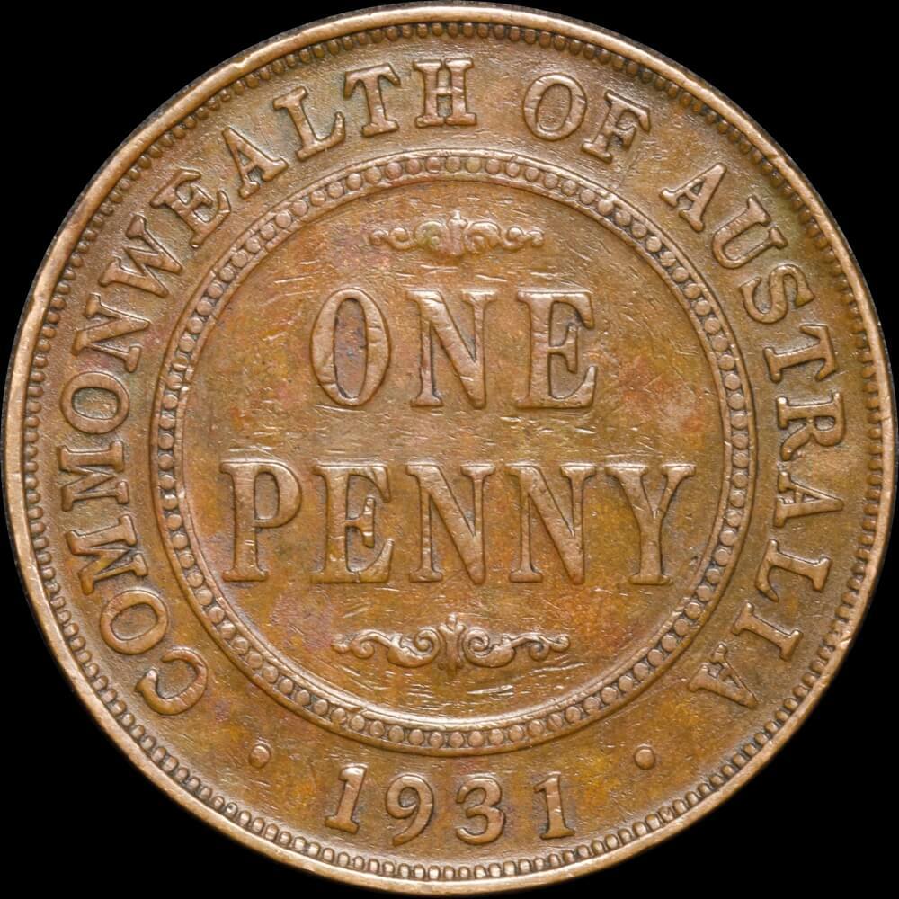 1931 Penny Indian Obverse Dropped 1 Reverse Fine product image