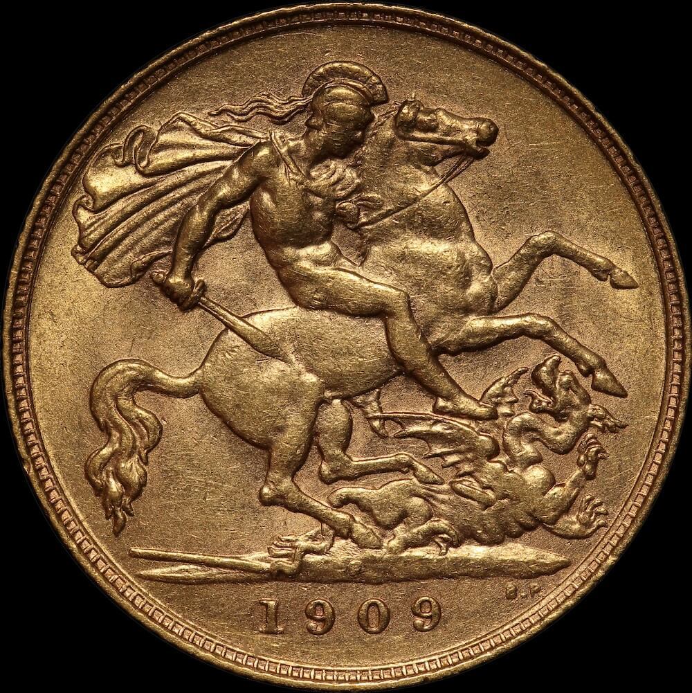 1909 Perth Edward VII Half Sovereign good VF product image