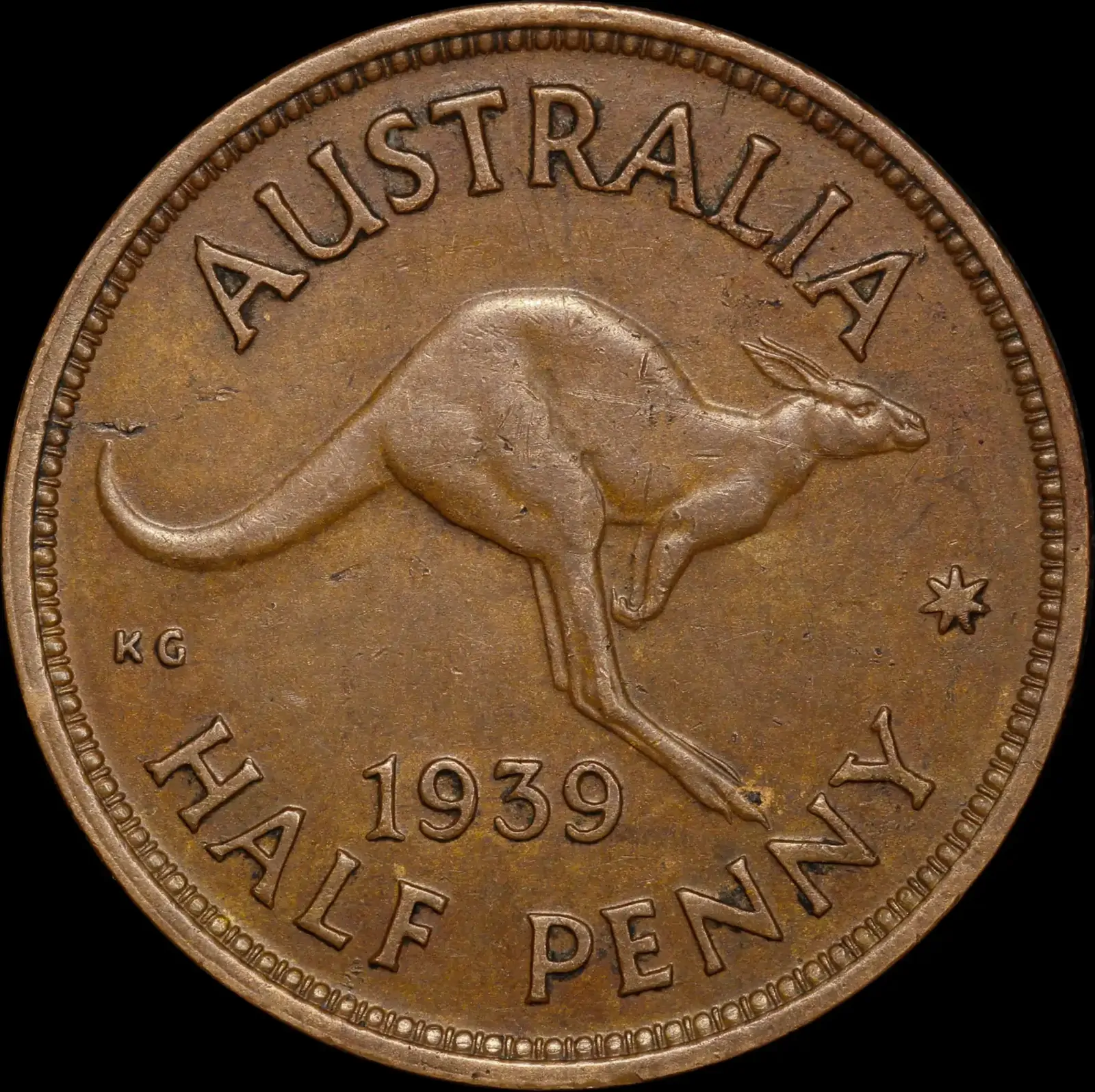 1939 Halfpenny Kangaroo Reverse Fine product image