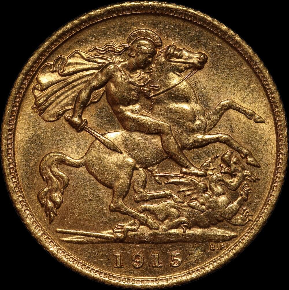 1915 Sydney George V Half Sovereign about Unc product image