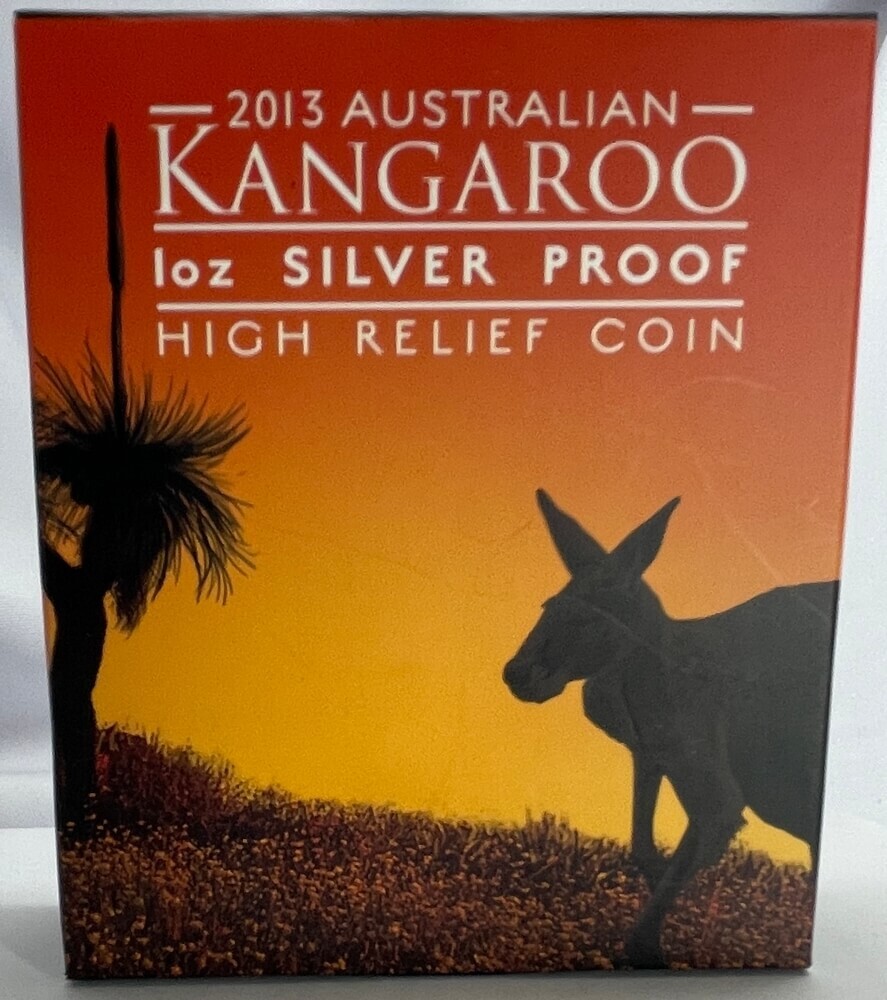 2013 Silver 1oz High Relief Proof Coin Australian Kangaroo product image