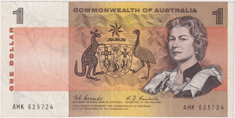 1968 $1 Note Coombs/Randall R72 good VF product image