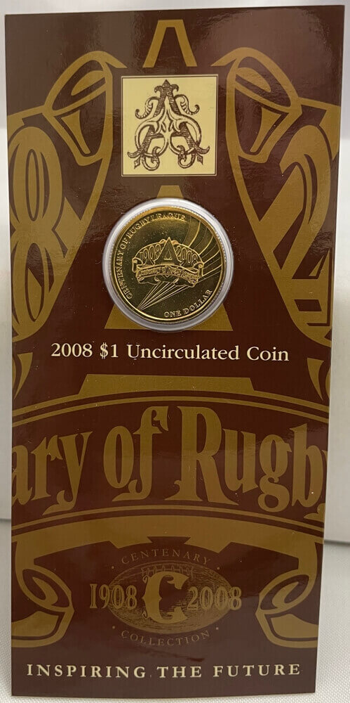 2008 One Dollar Uncirculated Coin - 100th Anniversary of Rugby League product image
