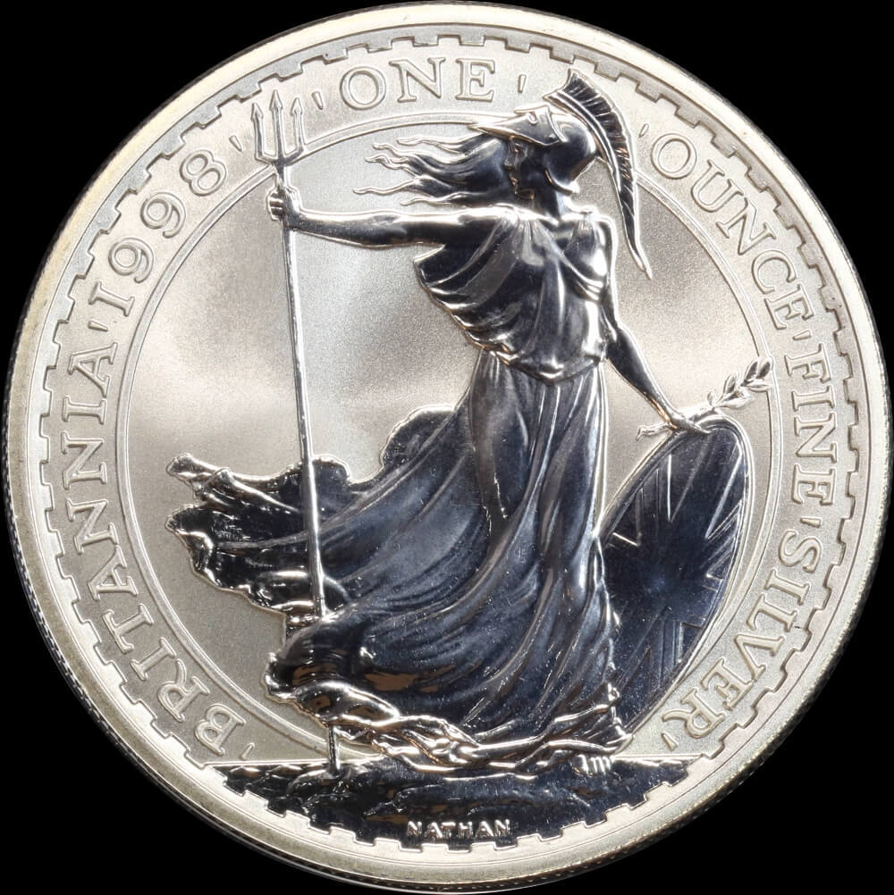 Great Britain 1998 Silver 2 Pounds Britannia Uncirculated product image