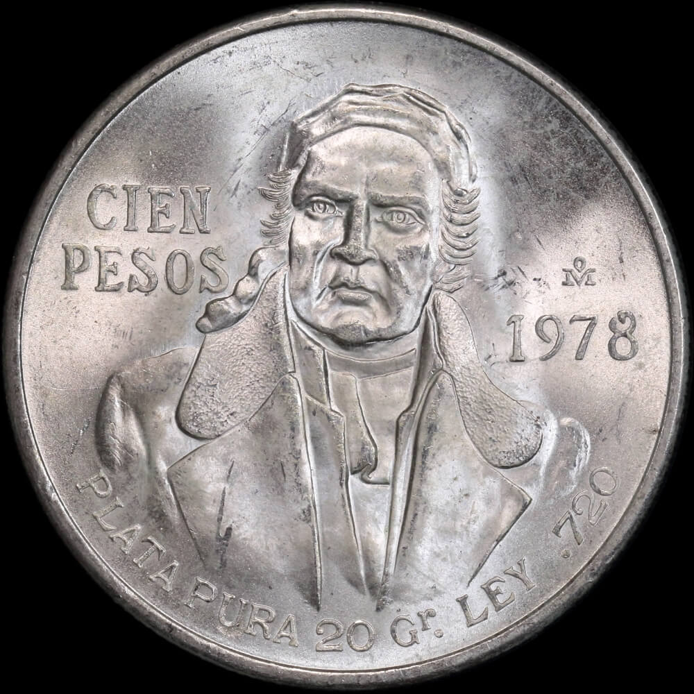 Mexico 1978 Silver 100 Pesos KM#843 Uncirculated product image