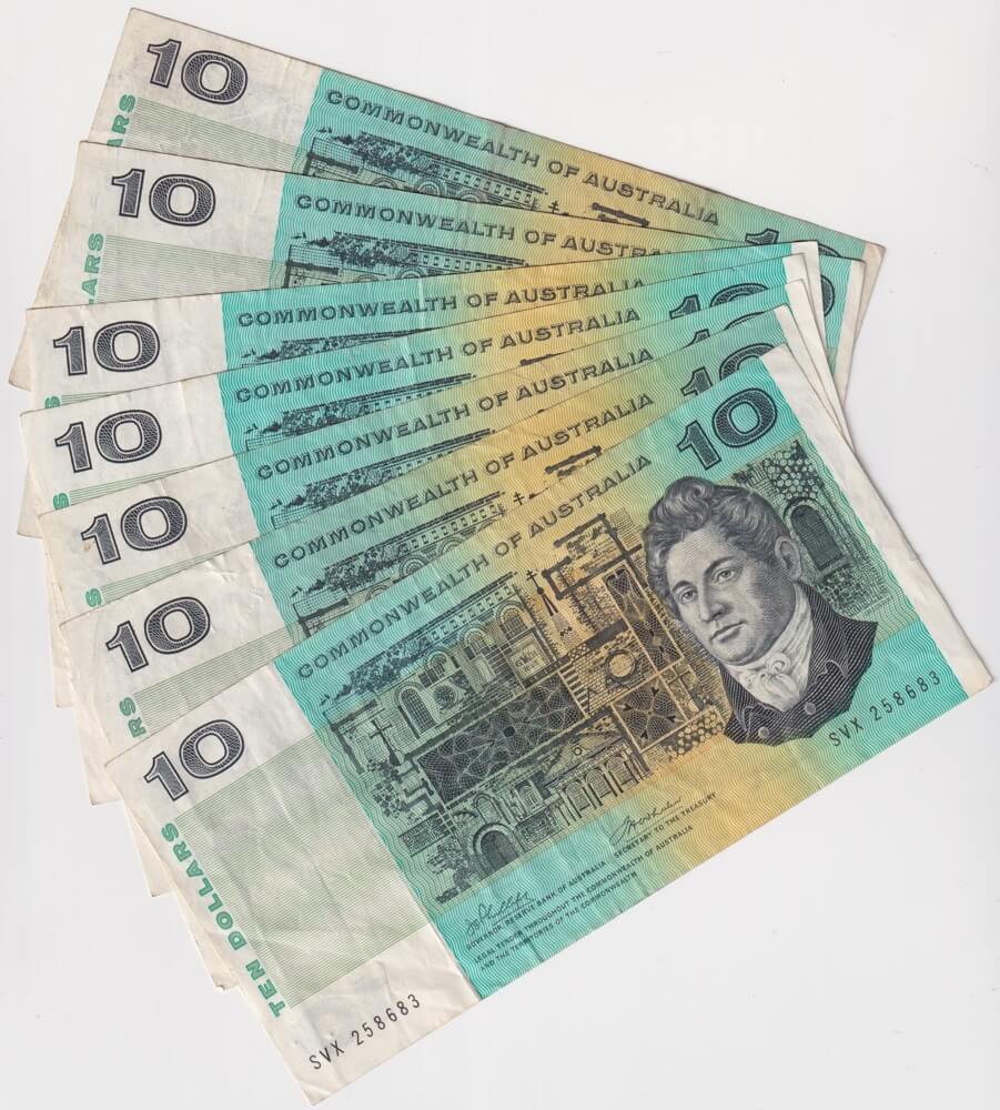 Commonwealth of Australia Paper $10 Note Issued 1966 ~ 1975 Decent Condition product image
