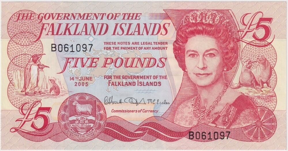 Falkland Islands 2005 5 Pounds Pick#17a Uncirculated  product image