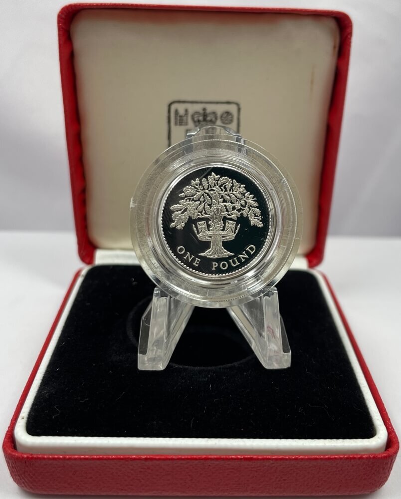 United Kingdom 1987 Silver Proof Piedfort  1 Pound - England product image