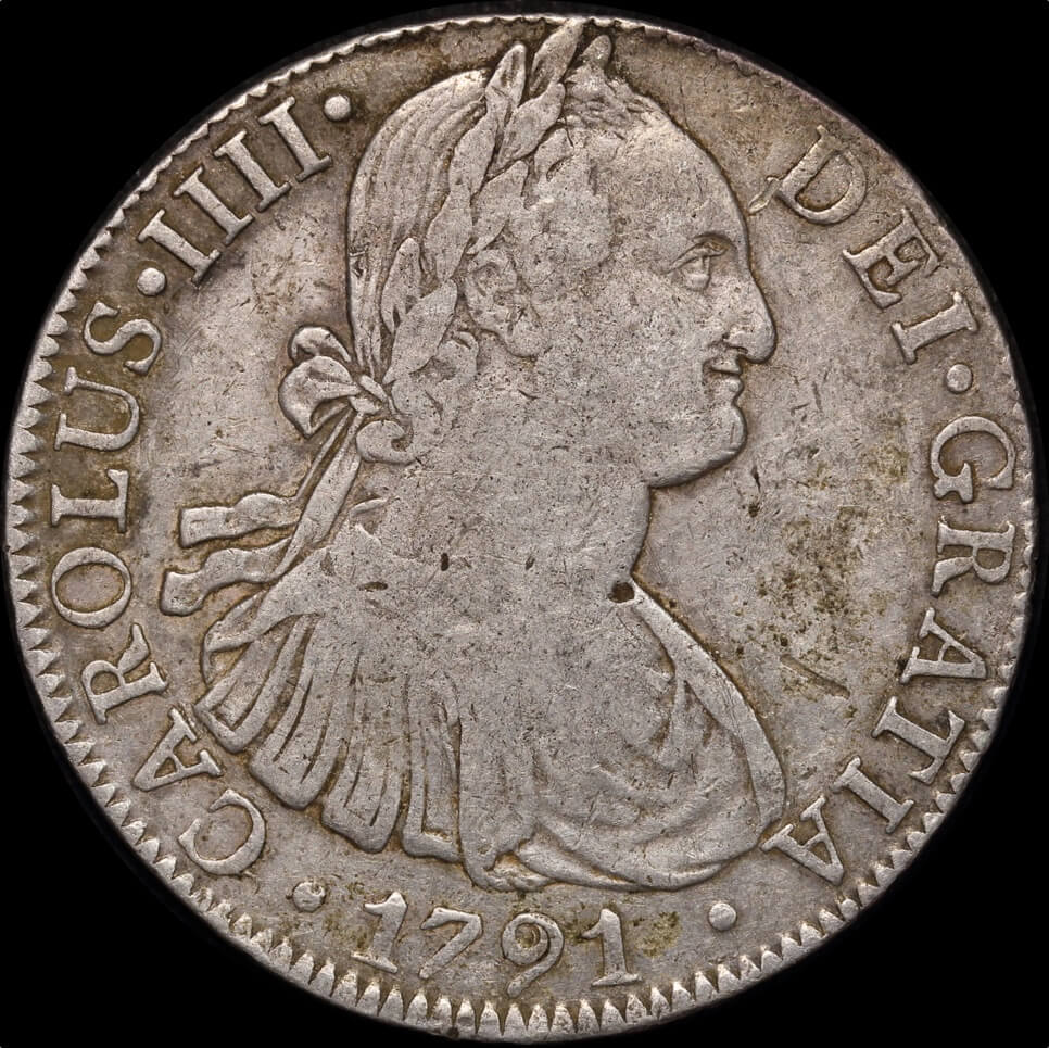 Mexico 1791 Silver 8 Reales KM#109 Very Fine product image