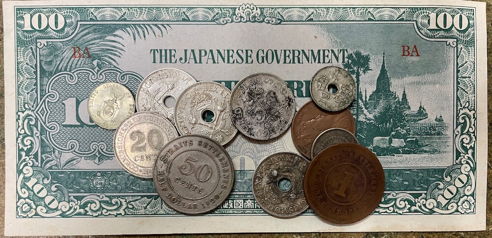 South East Asian Coins circa WWII