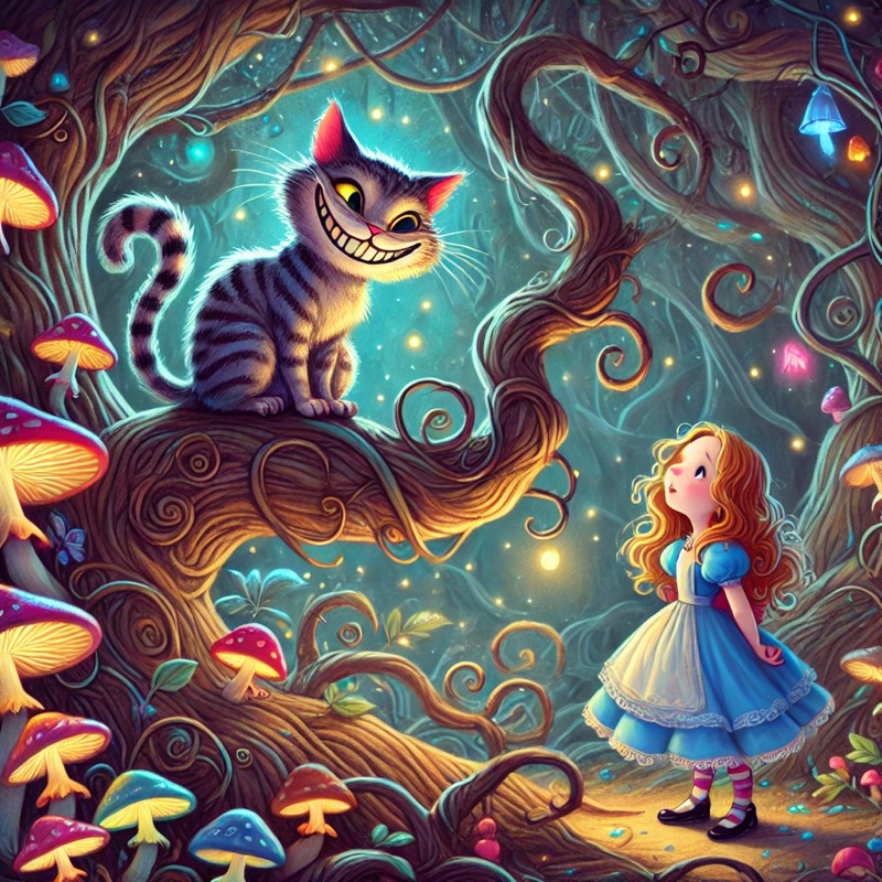 Alice in Wonderland and the Cheshire Cat