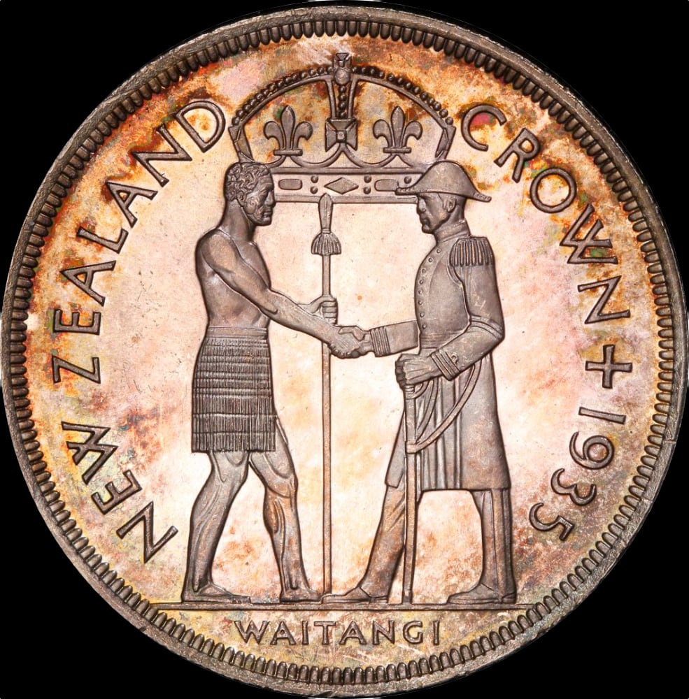 New Zealand 1935 Waitangi Crown - Reverse