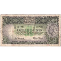 1961 One Pound Coombs/Wilson R34A about VF
