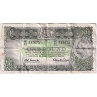 1961 One Pound Coombs/Wilson R34B good VF