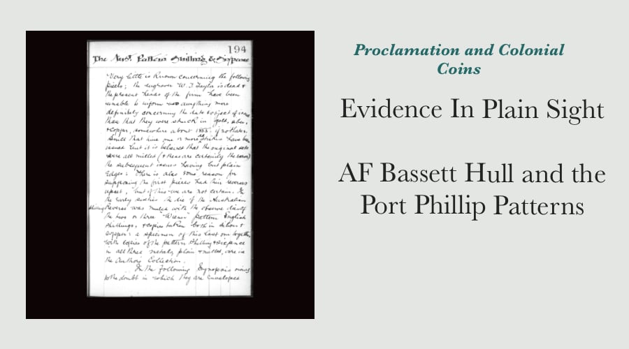 Evidence In Plain Sight - AF Bassett Hull and the Port Phillip Patterns main image